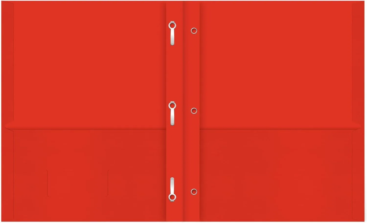 Office Depot® Brand 2-Pocket Folders With Fasteners, 1/2" Capacity, Red, Pack Of 25