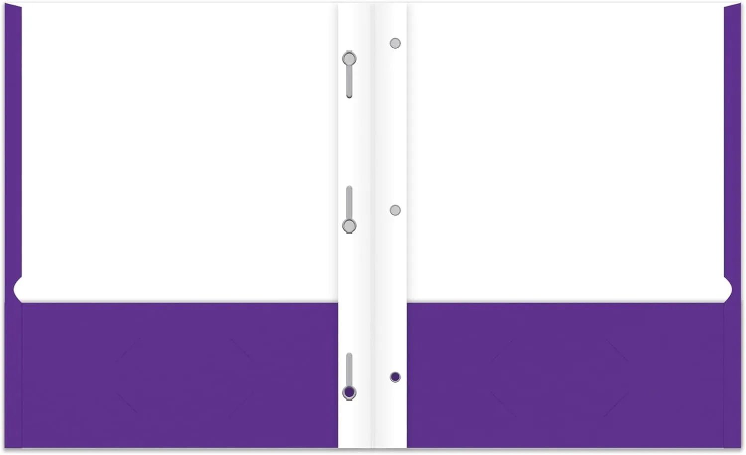 Office Depot® Brand 2-Pocket School-Grade Paper Folder with Prongs, Letter Size, Purple