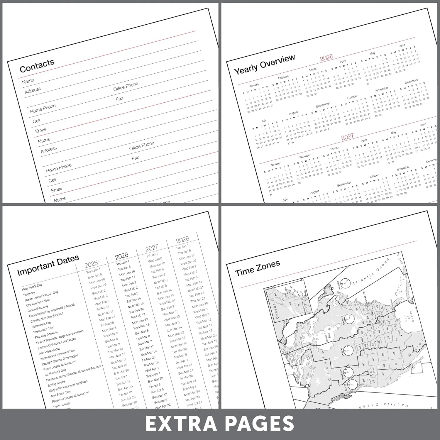 Office Depot Brand Weekly Monthly Appointment Book, 8 1/2" x 11", Silver, January 2026 to December 2026, OD71053026