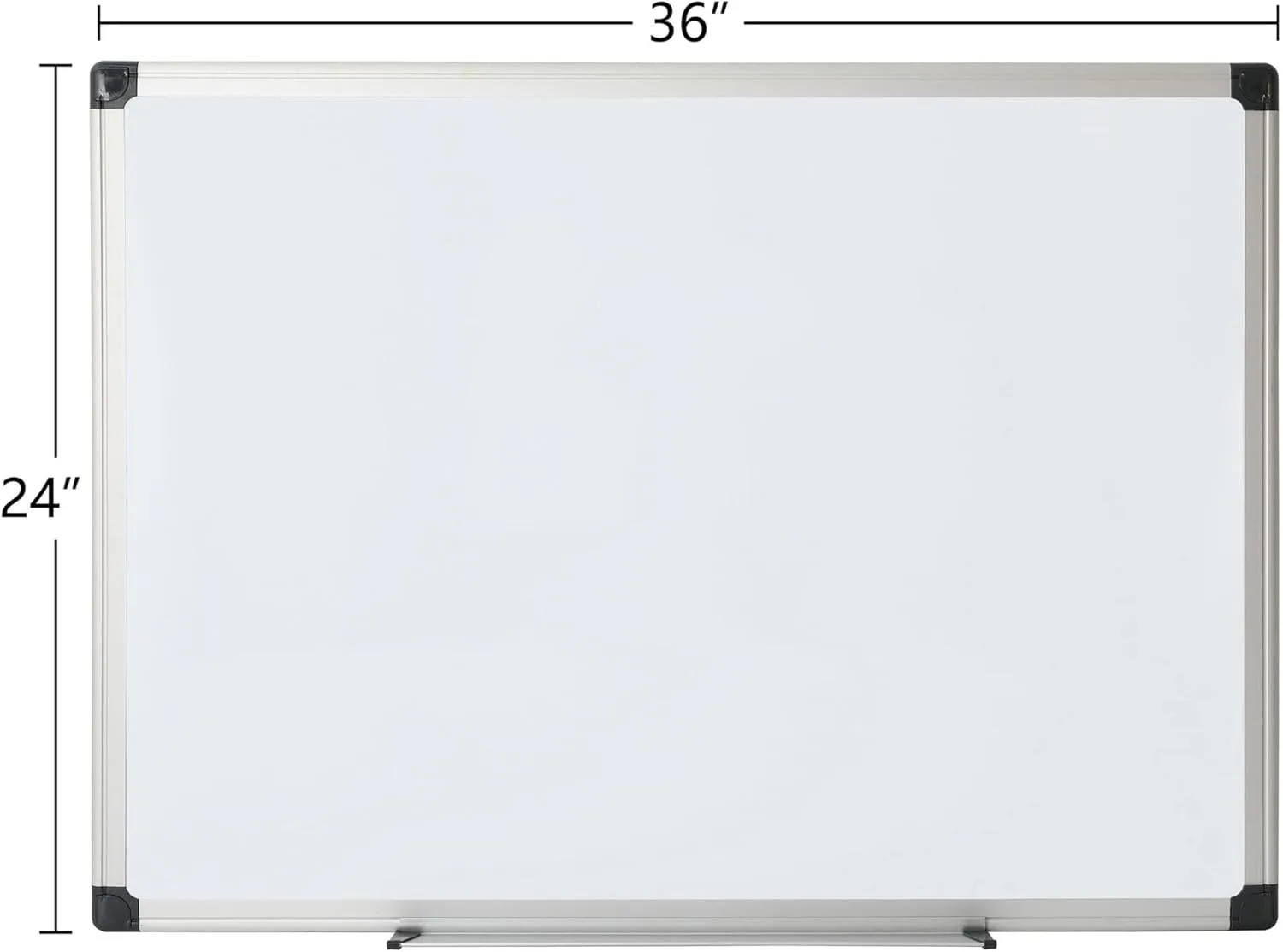 Office Depot Brand Non-Magnetic Melamine Dry-Erase Whiteboard, 24in x 36in, Aluminum Frame With Silver Finish