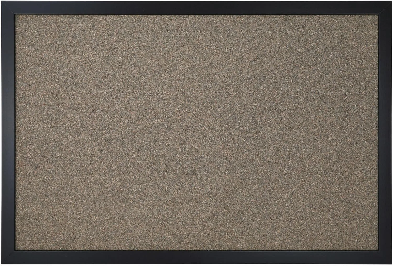 Office Depot Cork Board, 24" x 36", Natural Cork, Black Frame