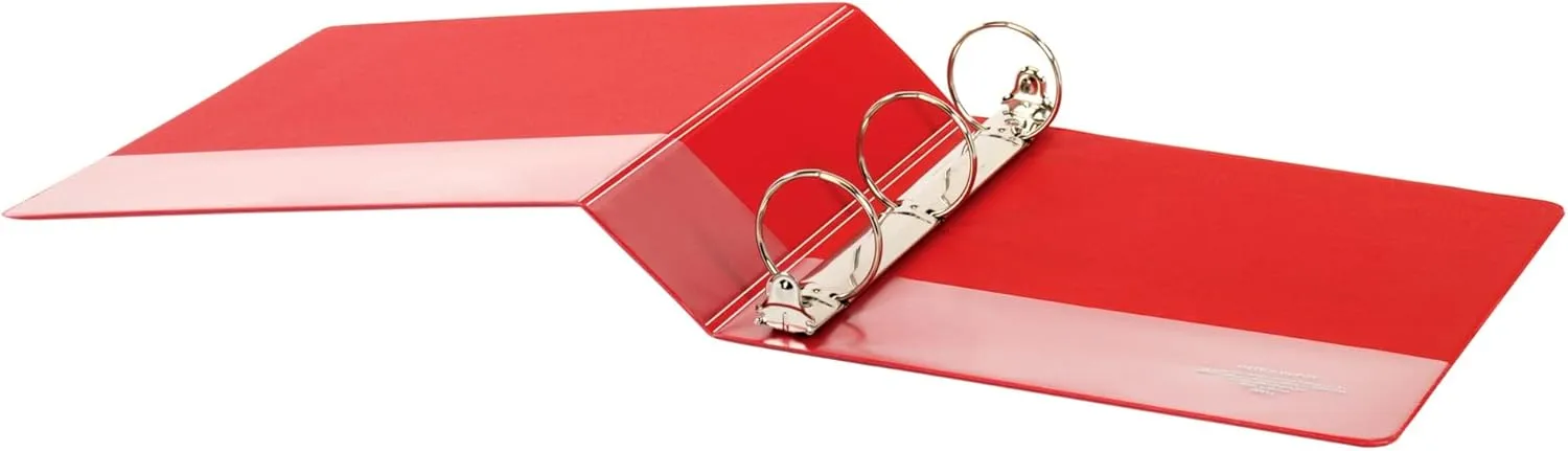 Office Depot Nonstick Round-Ring View Binder, 2in. Rings, 100% Recycled, Red, OD06621
