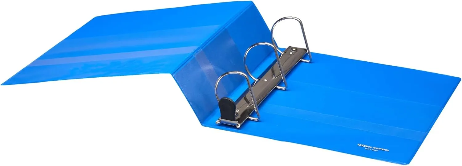 Office Depot® Brand Heavy-Duty Easy Open® D-Ring View Binder, 3" Rings, 54% Recycled, Blue