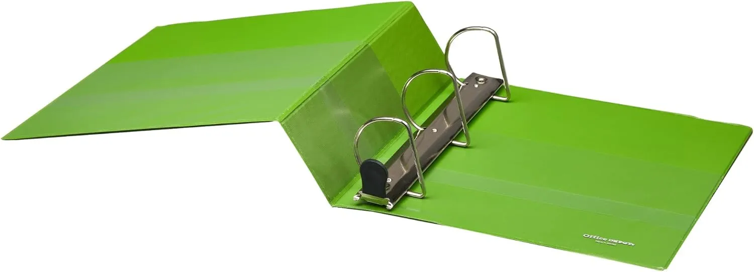 Office Depot® Brand Heavy-Duty Easy Open® D-Ring View Binder, 3" Rings, 59% Recycled, Army Green