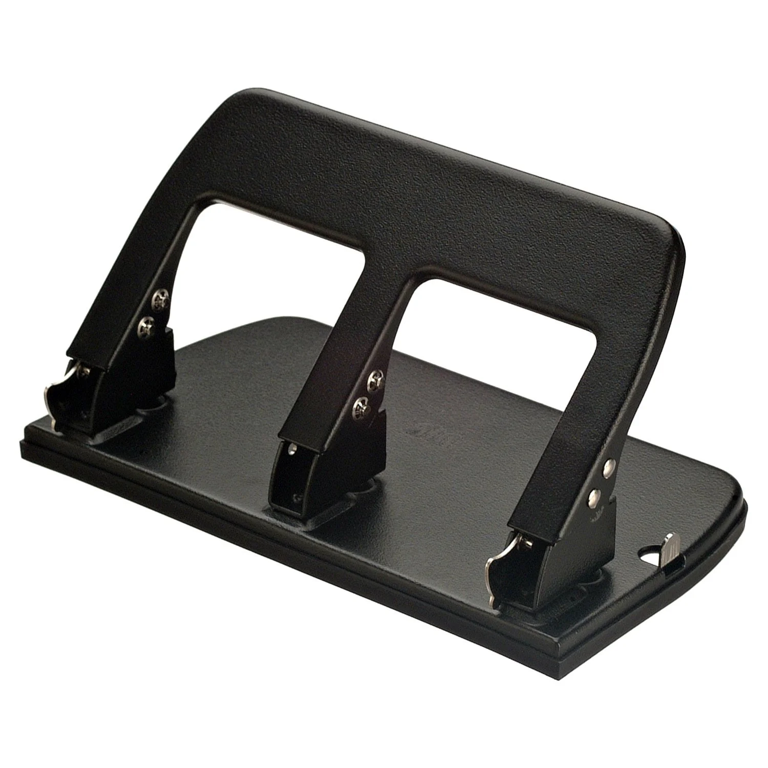 Office Depot Medium-Duty 3-Hole Punch with Ergonomic Handle, 30-Sheet Capacity, Black