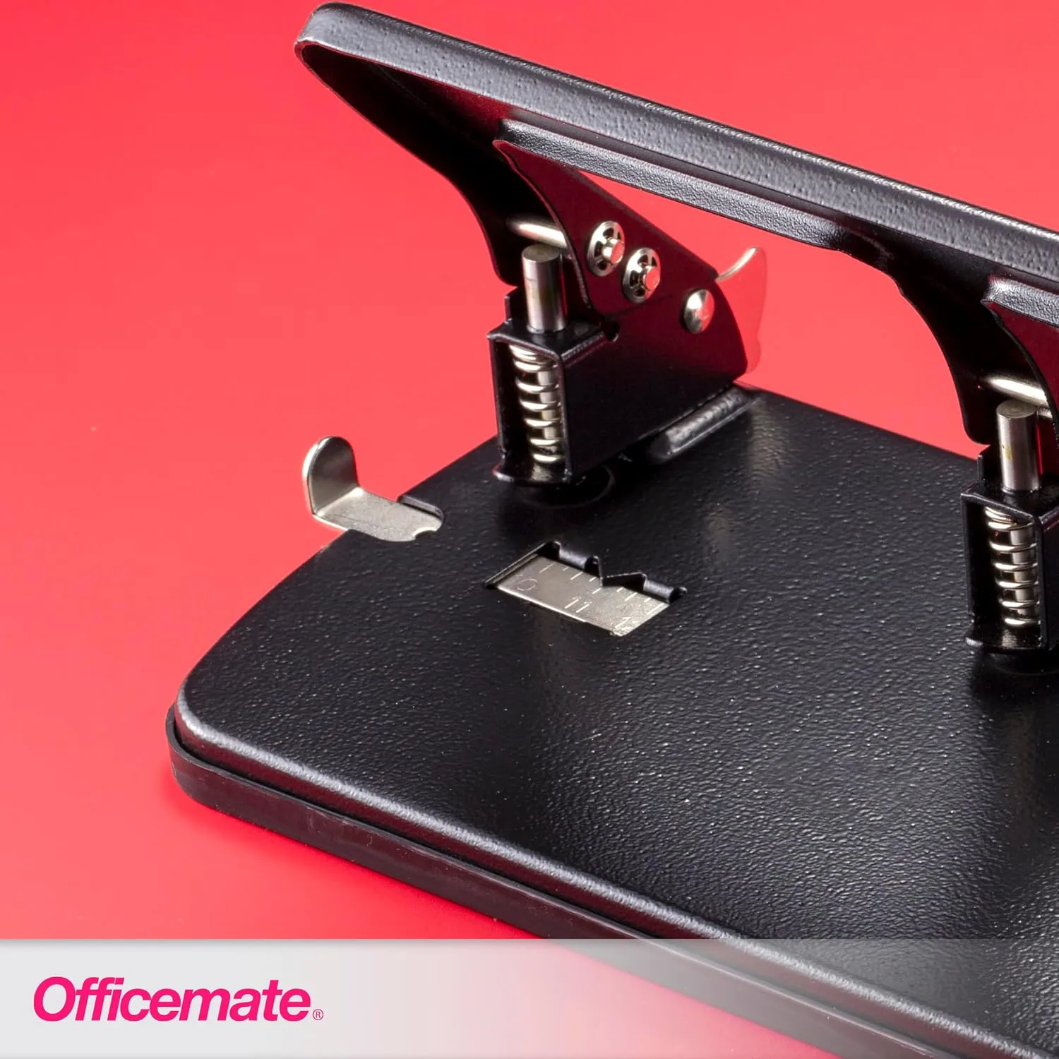 Office Depot Medium-Duty 3-Hole Punch with Ergonomic Handle, 30-Sheet Capacity, Black