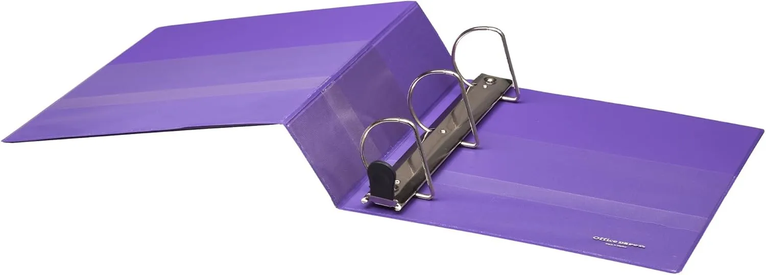 Office Depot® Brand Heavy-Duty D-Ring View Binder, 3" Rings, 54% Recycled, Purple