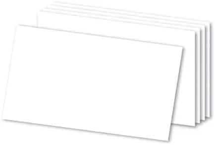 Office Depot Brand Blank Index Cards, 3" x 5", White, Pack of 300