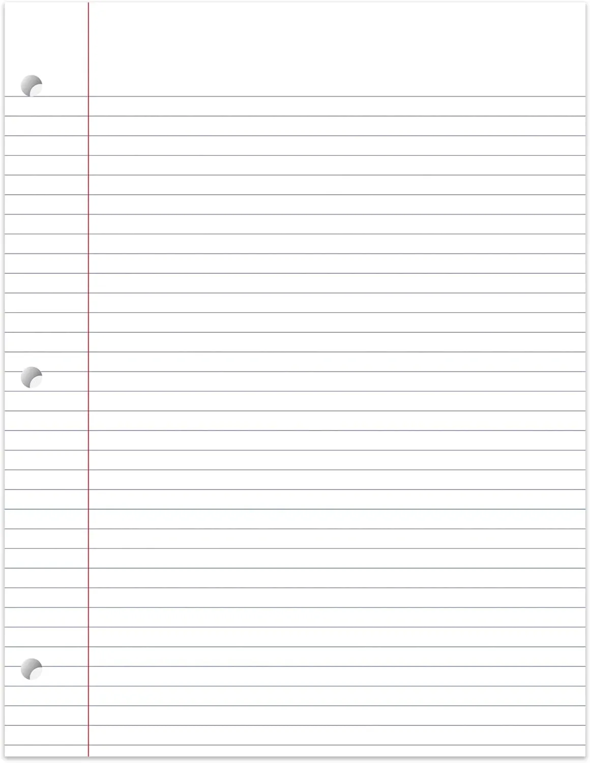 Office Depot 30% Recycled College-Ruled Notebook Filler Paper, 3-Hole Punched, 11in. x 8 1/2in., 100 Sheets, 09259OD