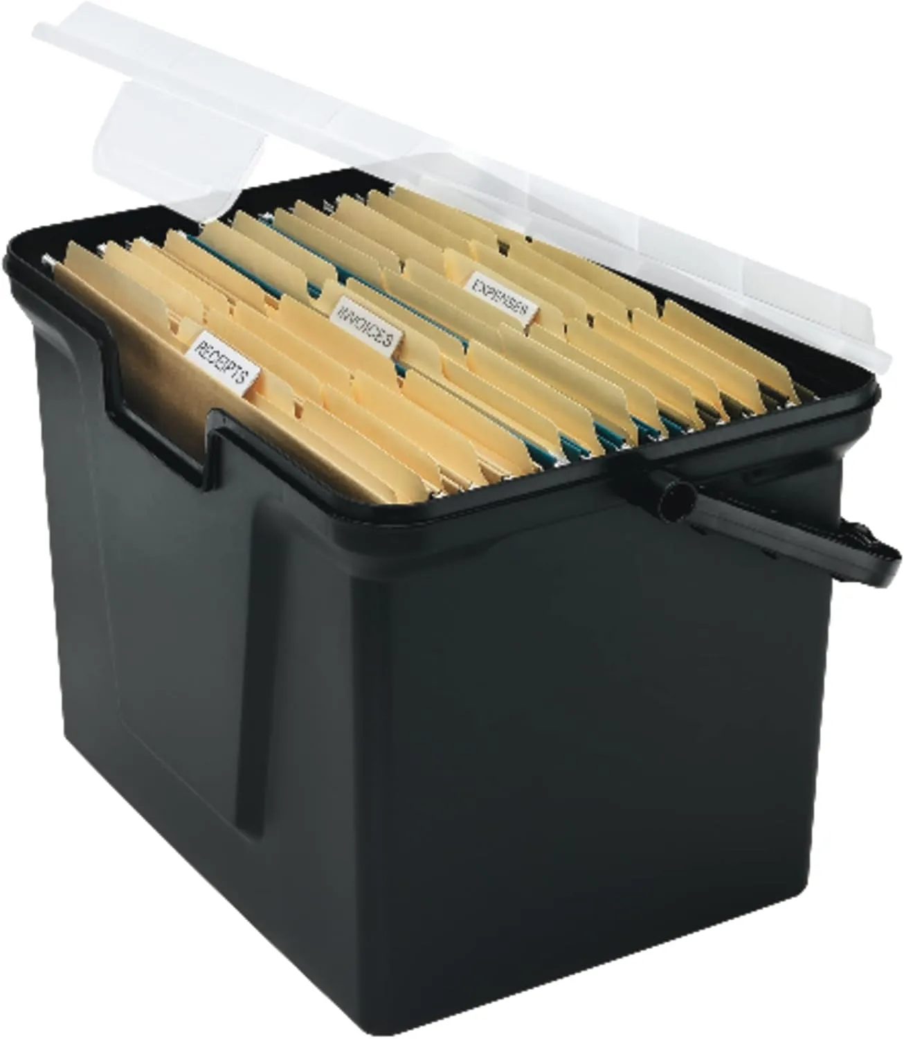 Office Depot 30% Recycled Portable File Box, 10 11/16in.H x 14 11/16in.W x 10 3/8in.D, 50649