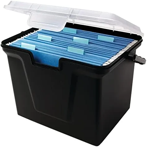 Office Depot 30% Recycled Portable File Box, 10 11/16in.H x 14 11/16in.W x 10 3/8in.D, 50649