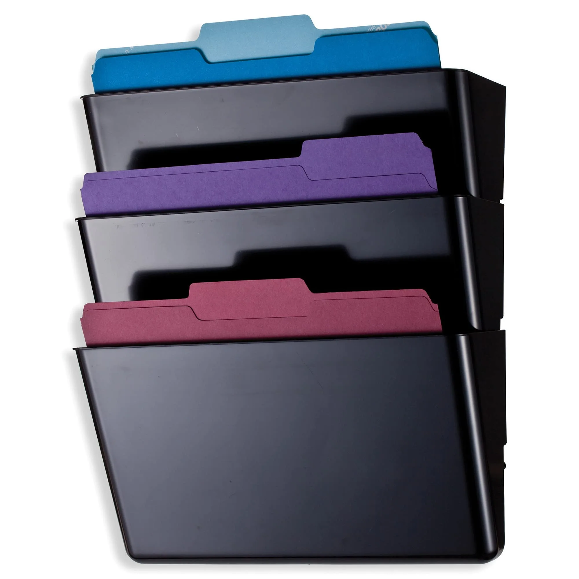 Office Depot 30% Recycled Wall Files, Letter Size, Black, Pack Of 3, OD10405