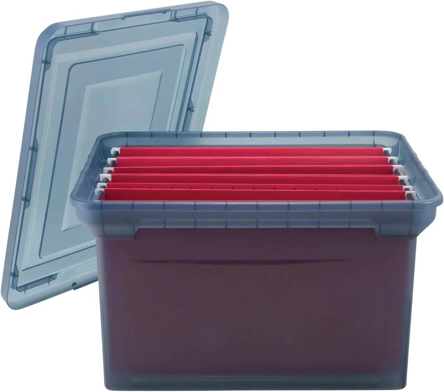 Office Depot® Brand File Tote, 35 Qt, Letter/Legal Size, 10-13/16"H x 13-5/8"W x 18"D, Copen Blue