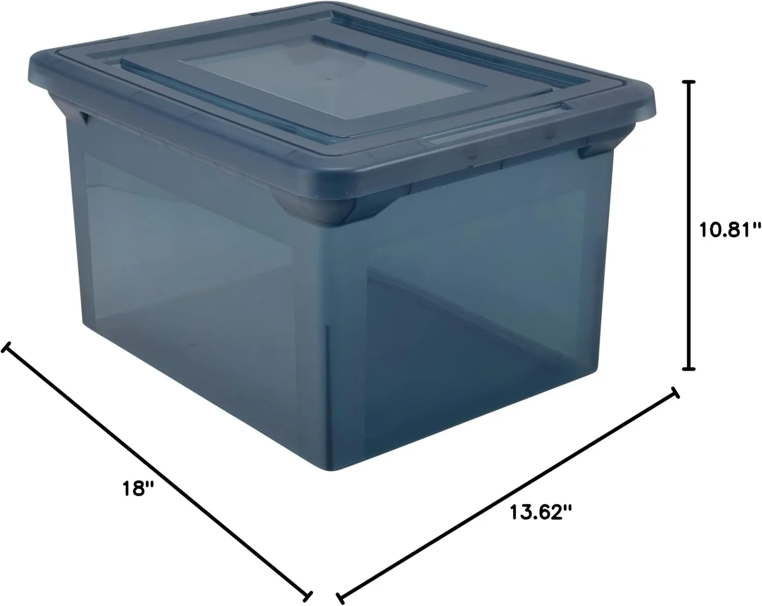 Office Depot® Brand File Tote, 35 Qt, Letter/Legal Size, 10-13/16"H x 13-5/8"W x 18"D, Copen Blue