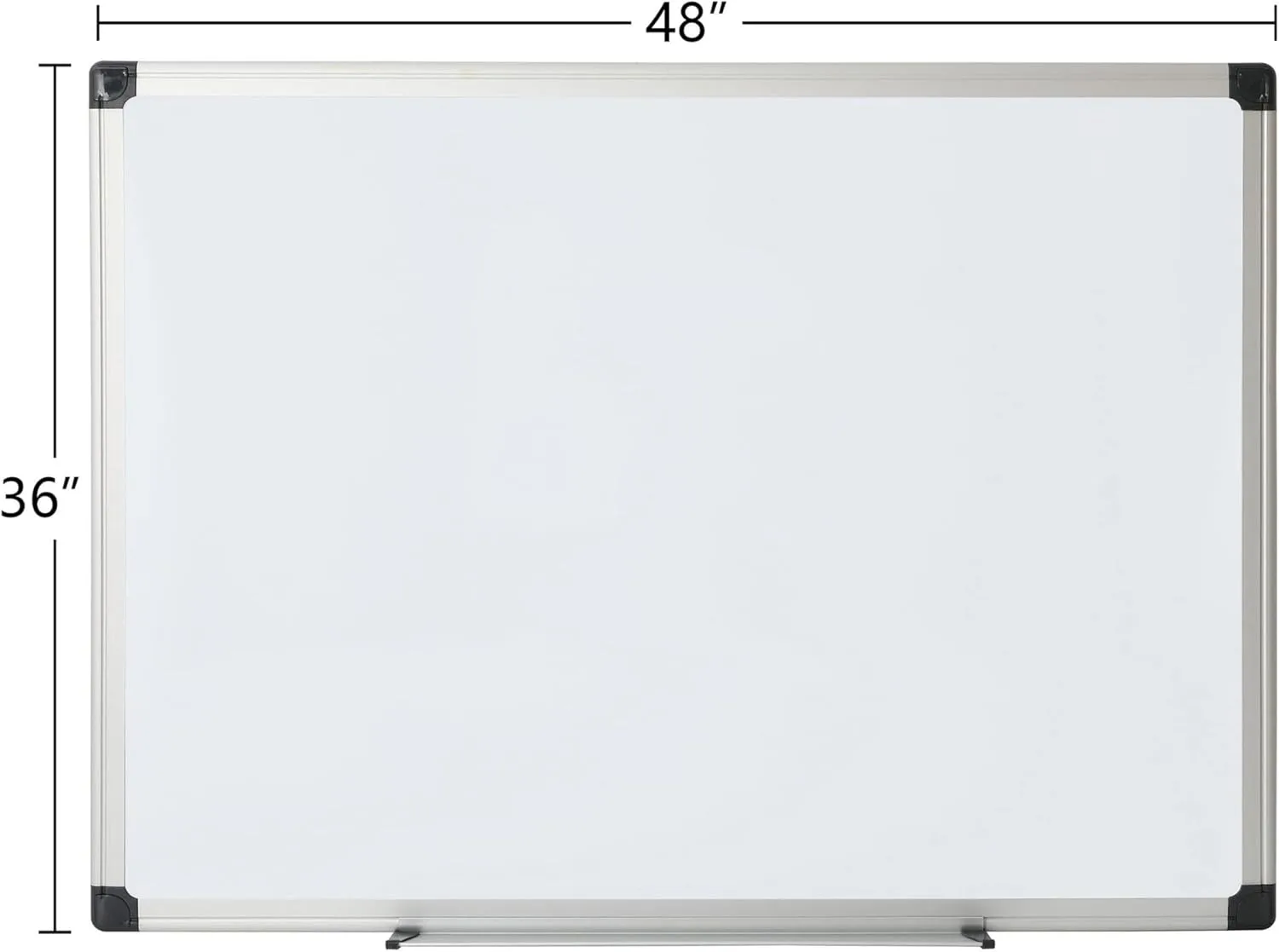 Office Depot® Brand Non-Magnetic Melamine Dry-Erase Whiteboard, 36" x 48", Aluminum Frame With Silver Finish
