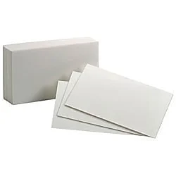 Office Depot Blank Index Cards, 3 x 5 in, White, Pack of 100