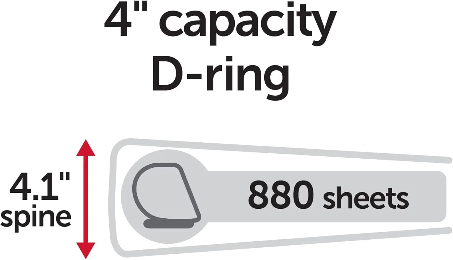 Office Depot Heavy-Duty View 3-Ring Binder, 4in D-Rings, Black