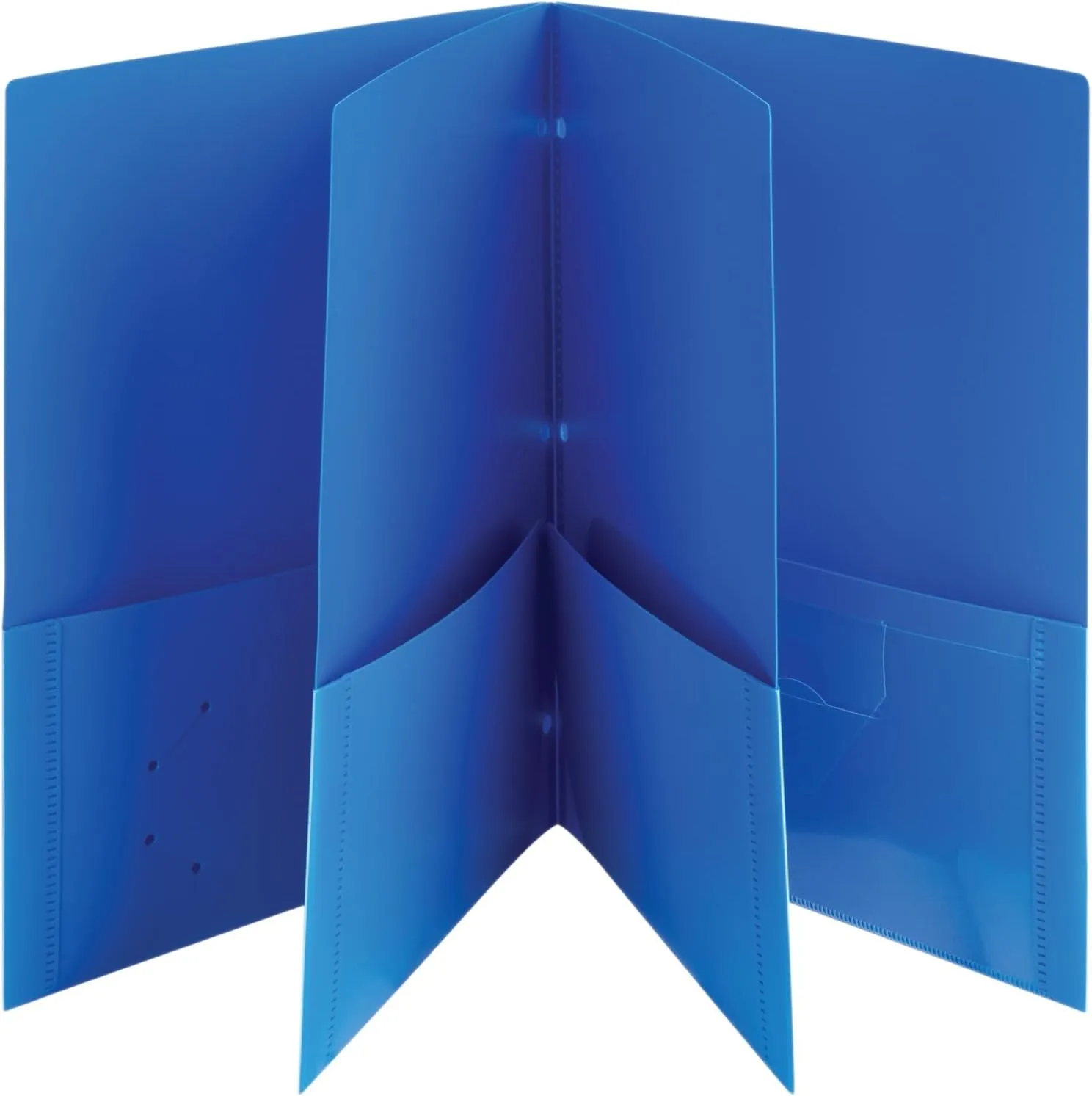 Office Depot® Brand 6-Pocket Poly Portfolios, 8 1/2" x 11", Assorted Colors, Pack Of 2