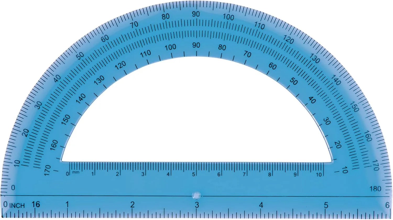 Office Depot Semicircular 6in. Protractor, Clear, 973D OD8