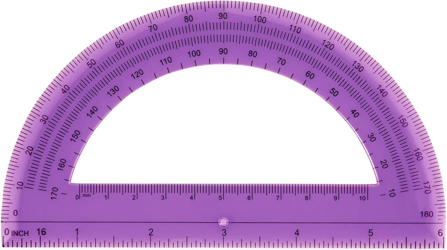 Office Depot Semicircular 6in. Protractor, Clear, 973D OD8