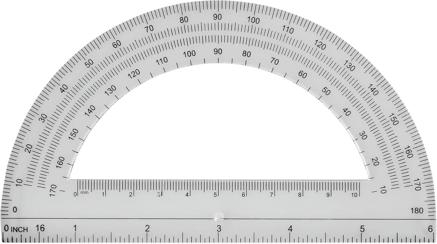 Office Depot Semicircular 6in. Protractor, Clear, 973D OD8