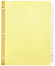 Office Depot Brand Insertable Dividers with Big Tabs, Buff, Clear Tabs, 8-Tab, Pack of 4 Sets