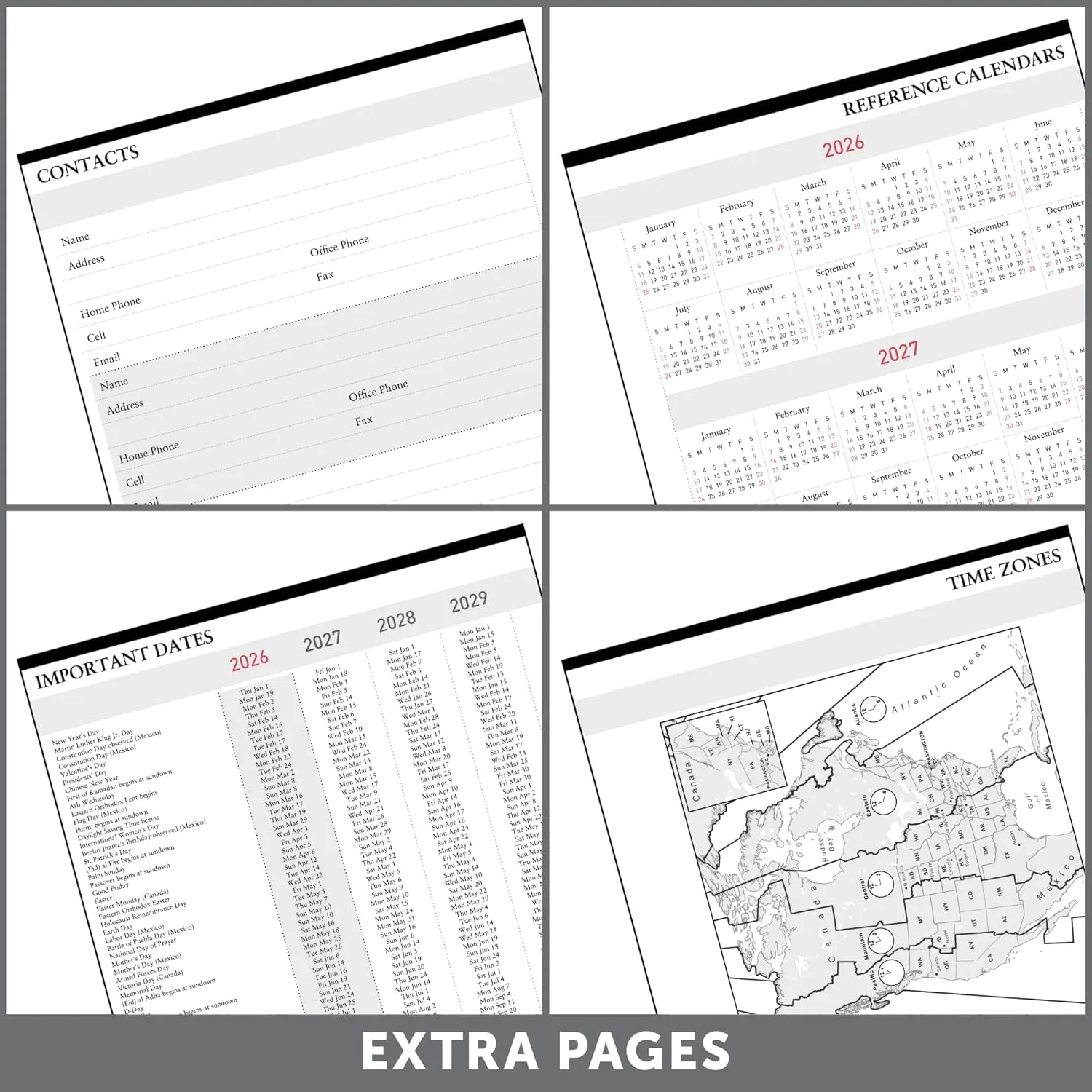 Office Depot Brand Weekly Monthly Planner, 8" x 11", Black, January 2026 to December 2026, OD71080026