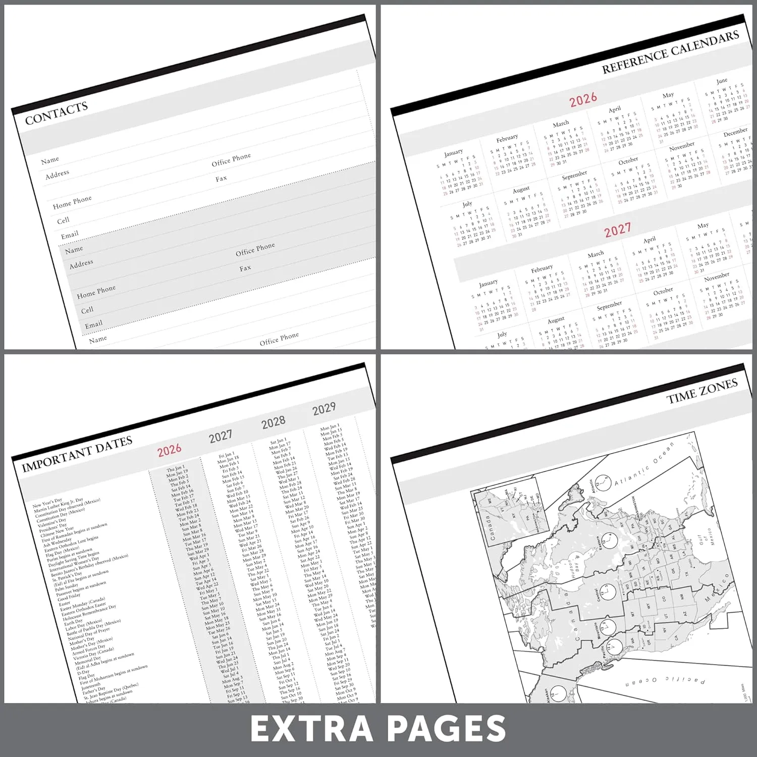 Office Depot Brand Monthly Planner, 9" x 11", Black, January 2026 to January 2027, OD71060026