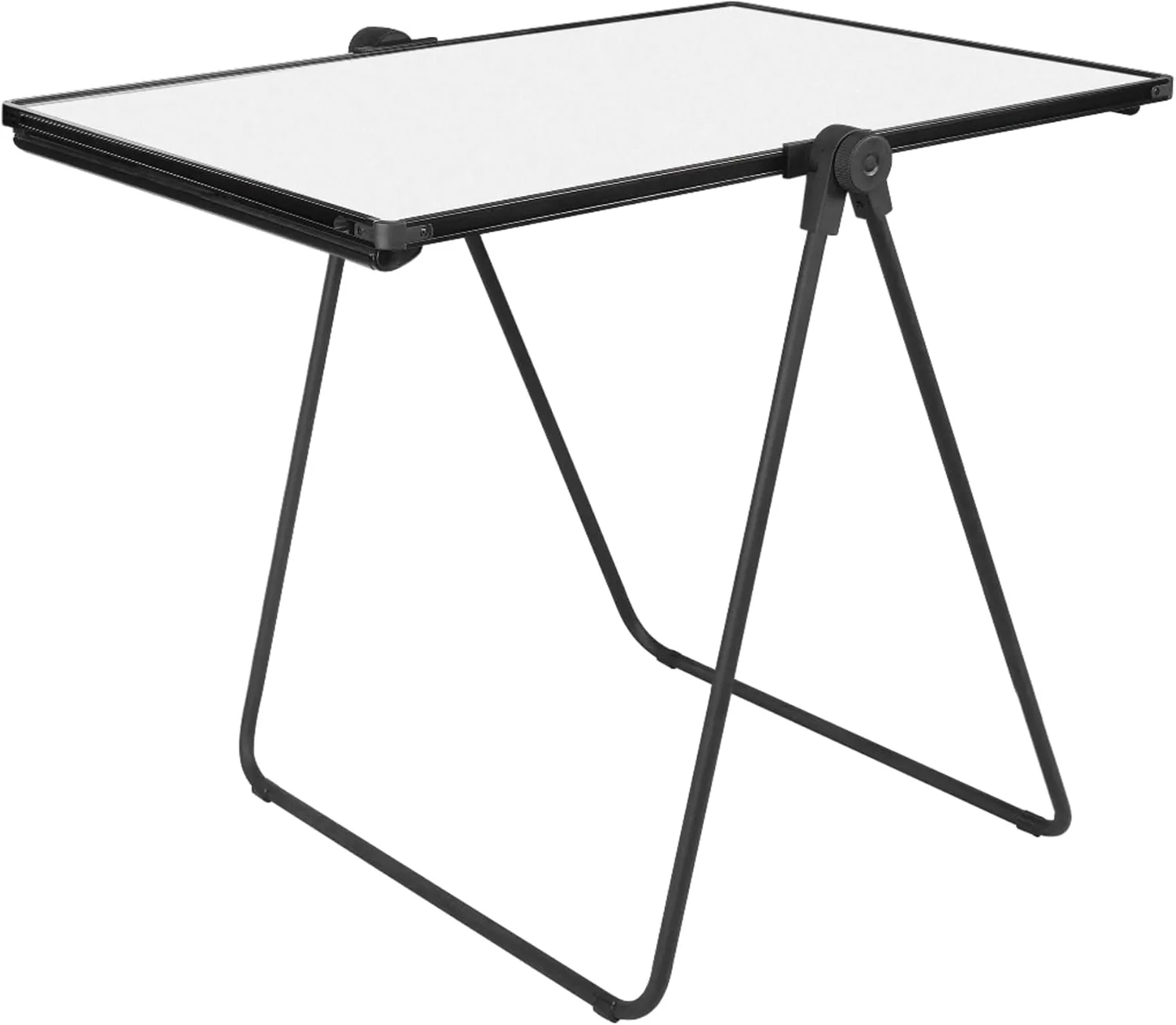 Office Depot Brand Convertible Table/Footbar Non-Magnetic Dry-Erase Whiteboard Presentation Easel, 67in x 30-1/2in, Metal Frame With Black Finish