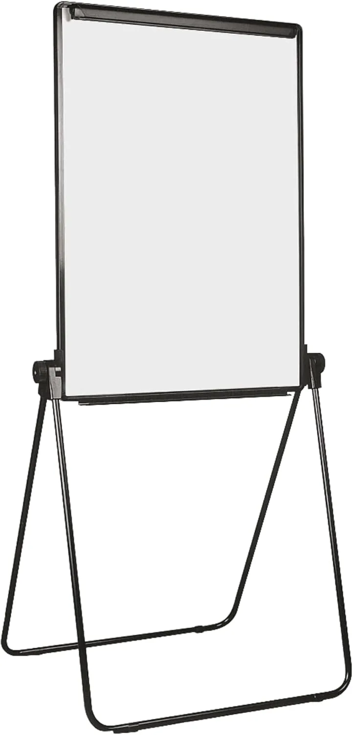 Office Depot Brand Convertible Table/Footbar Non-Magnetic Dry-Erase Whiteboard Presentation Easel, 67in x 30-1/2in, Metal Frame With Black Finish