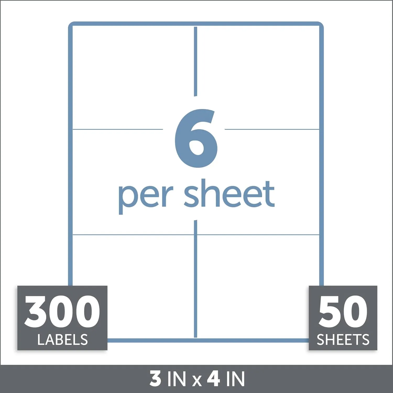 Office Depot Badge Inserts, 3in. x 4in., White, Pack of 300, OD98845