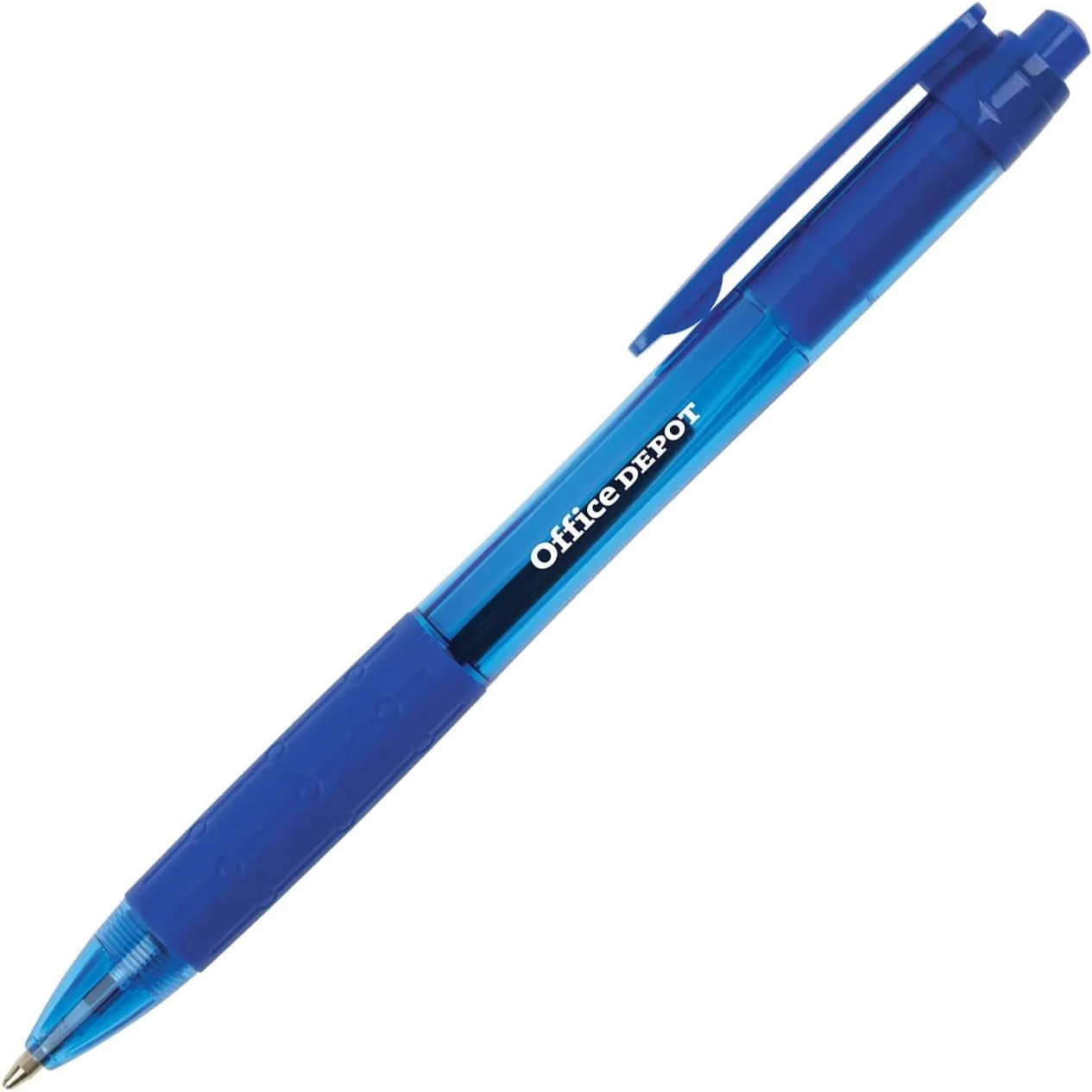 Office Depot® Retractable Ballpoint Pens With Grips, Medium Point, 1.0 mm, Black/Blue/Red Barrels, Black/Blue/Red Inks, Pack Of 50