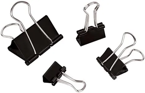Office Depot® Brand Binder Clip Combo Pack, Assorted Sizes, Black, Pack Of 200 Clips