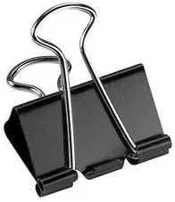 Office Depot Brand(R) Binder Clips, Medium, 1 1/4in. Wide, 5/8in. Capacity, Black, Pack Of 24, OD77837