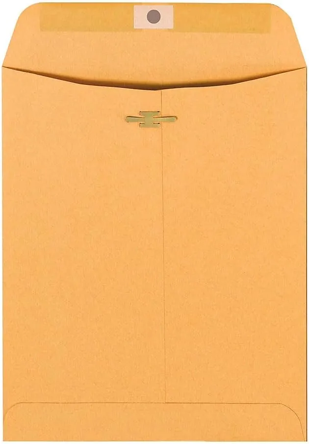 Office Depot Brand Clasp Envelopes, 10 x 15 Inches, Brown, Box of 100
