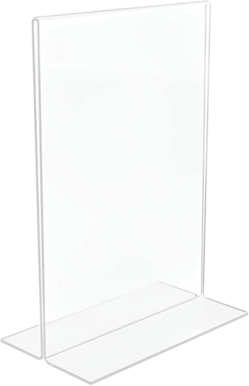 Office Depot Brand Stand-Up Sign Holder, Vertical, 7inH x 5inW, Clear, 69101