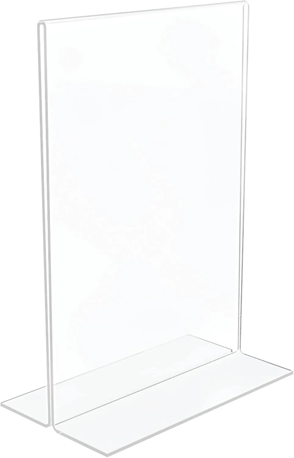 Office Depot Brand Stand-Up Sign Holder, Vertical, 7inH x 5inW, Clear, 69101