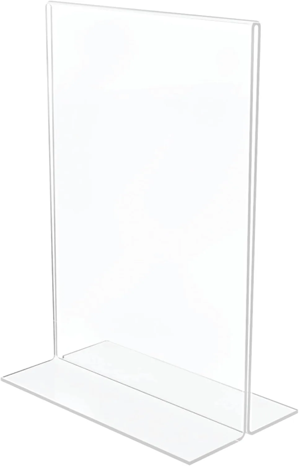Office Depot Brand Stand-Up Sign Holder, Vertical, 7inH x 5inW, Clear, 69101