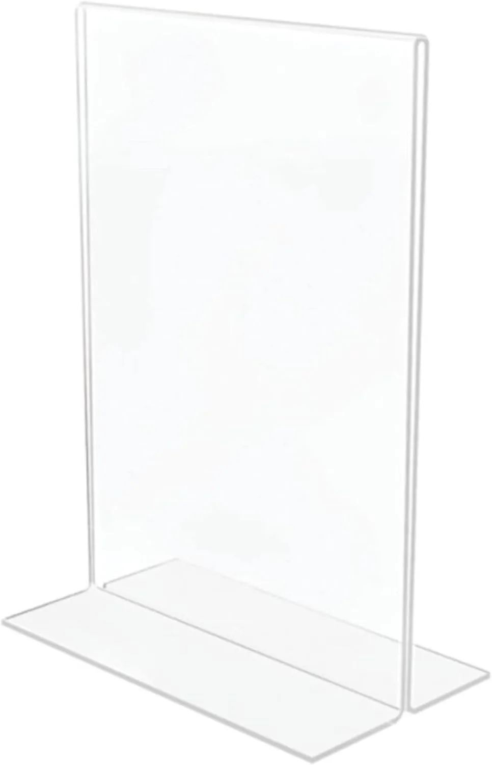Office Depot Brand Stand-Up Sign Holder, Vertical, 7inH x 5inW, Clear, 69101