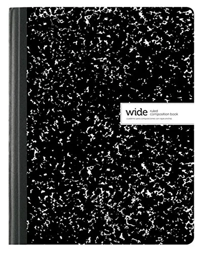 Office Depot Composition Book, 7 1/2in x 9 3/4in, Wide Ruled, 100 Sheets, Assorted Black/White Designs (No Design Choice)
