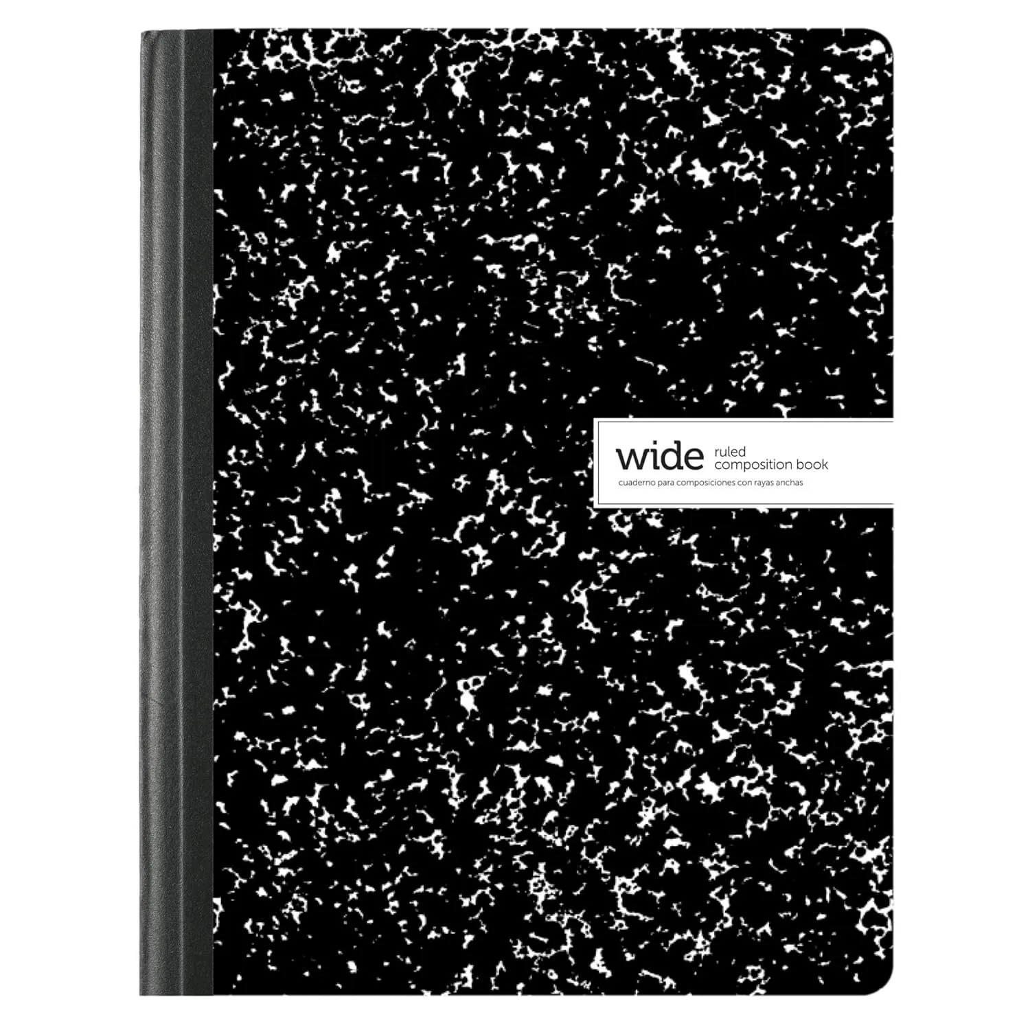 Office Depot® Brand Composition Books, 7-1/2in x 9-3/4in, Wide Ruled, 100 Sheets, Black/White, Case Of 24 Notebooks