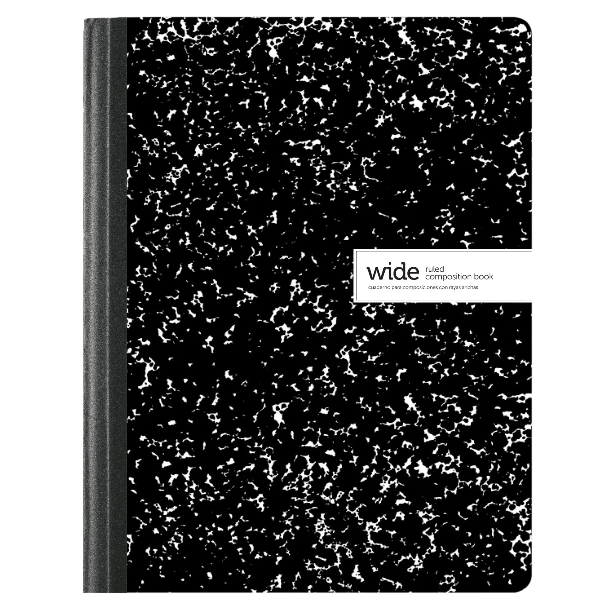 Office Depot® Brand Composition Books, 7-1/2" x 9-3/4", Wide Ruled, 100 Sheets, Black/White, Pack Of 12 Notebooks