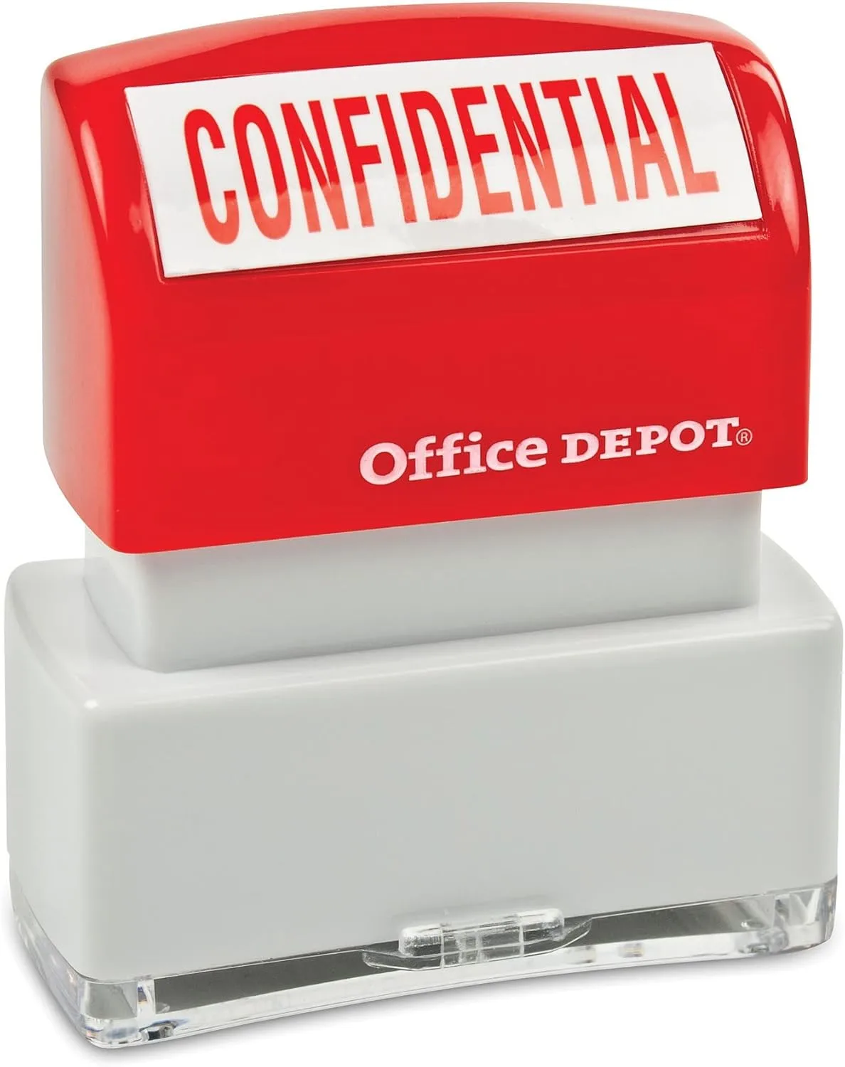 Office Depot Pre-Inked Message Stamp - Confidential, Red