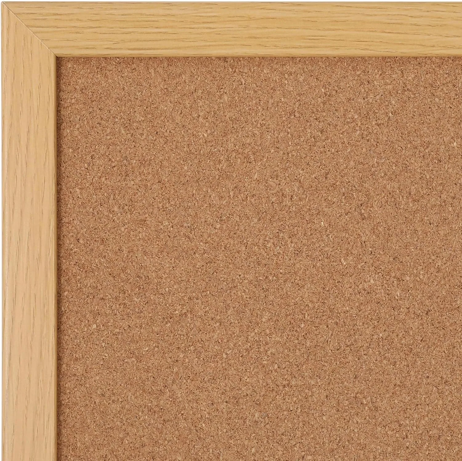 Office Depot Cork Bulletin Board, 18" x 24", Light Oak Frame