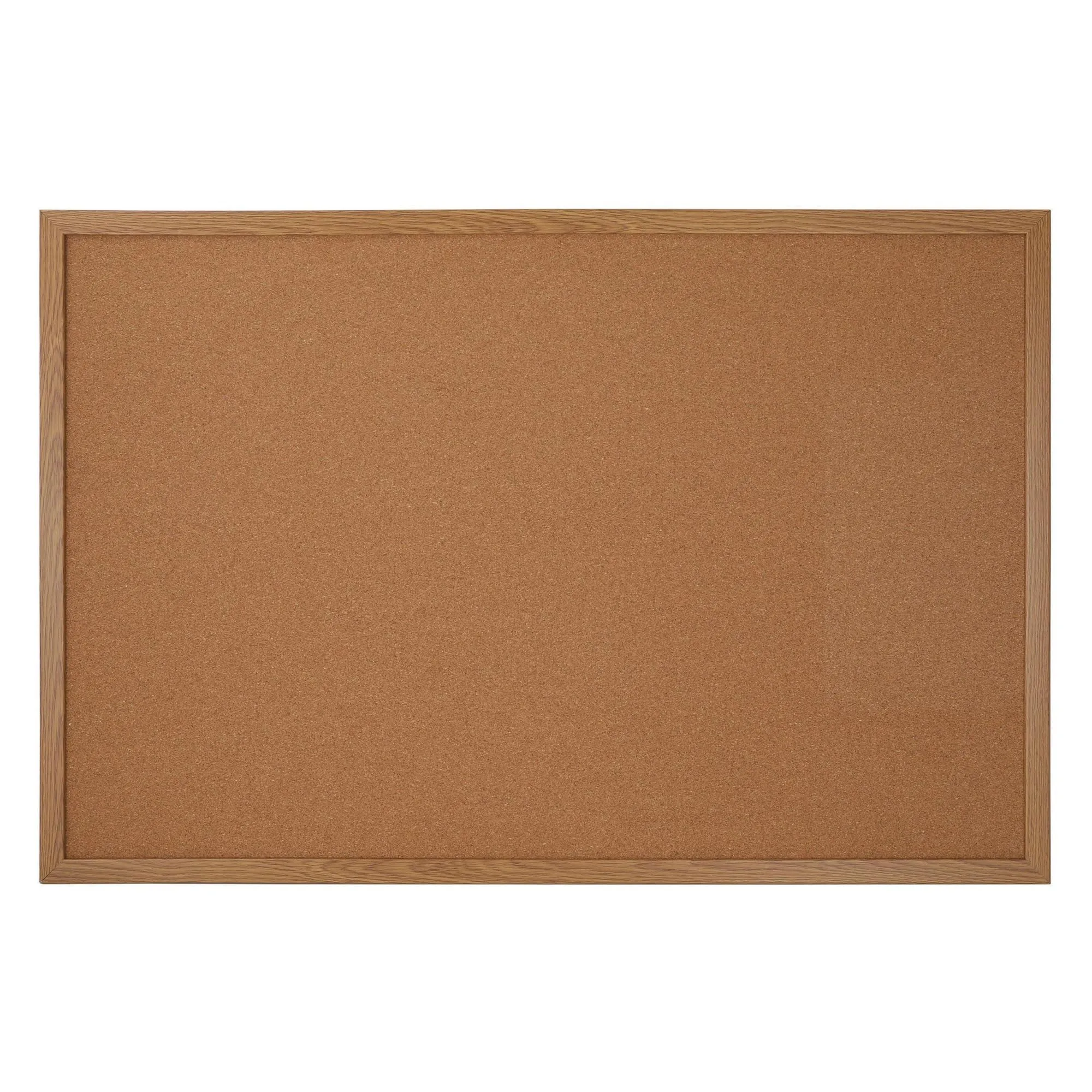 Office Depot Brand Cork Bulletin Board, 24" x 36", Wood Frame with Light Oak Finish