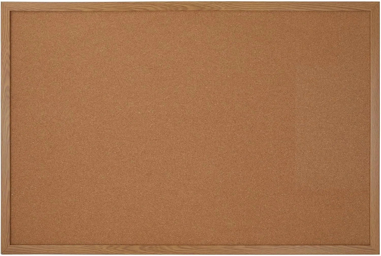 Office Depot Brand Cork Bulletin Board, 24" x 36", Wood Frame with Light Oak Finish