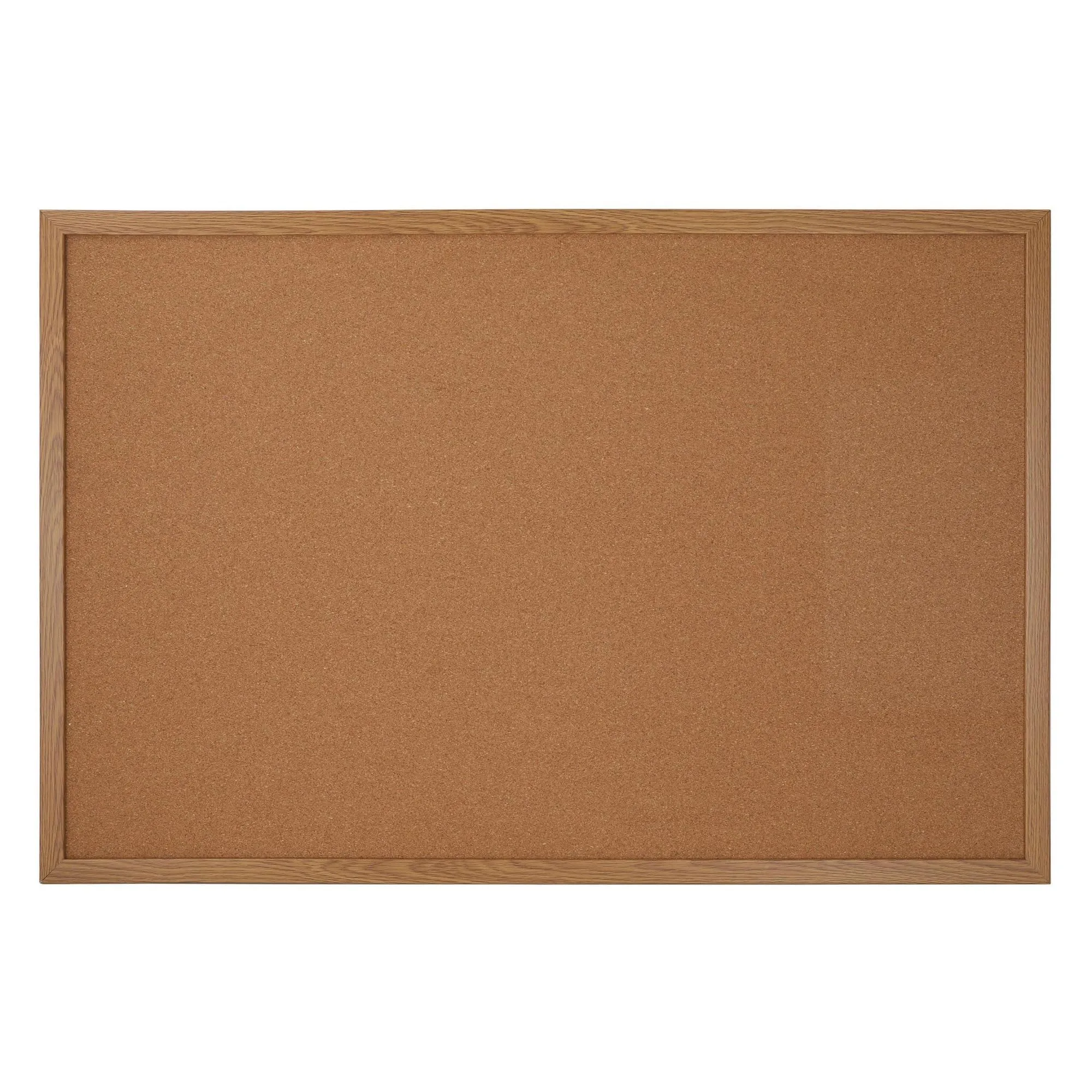Office Depot Brand Cork Bulletin Board, 24 x 36 in, Oak Frame
