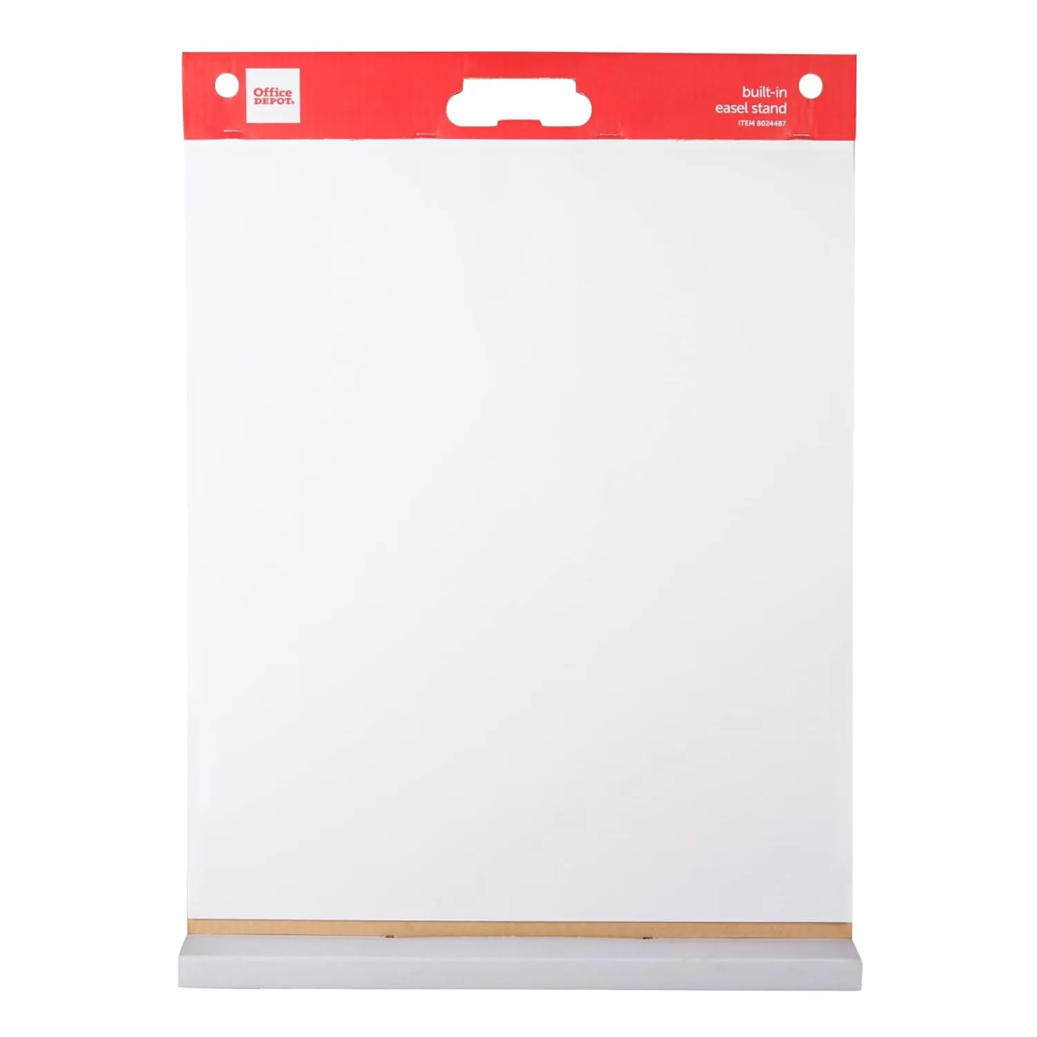 Office Depot® Brand Easel Pad, 20" x 23", Tabletop with Built-In Stand, 25 Sheets, 30% Recycled, White