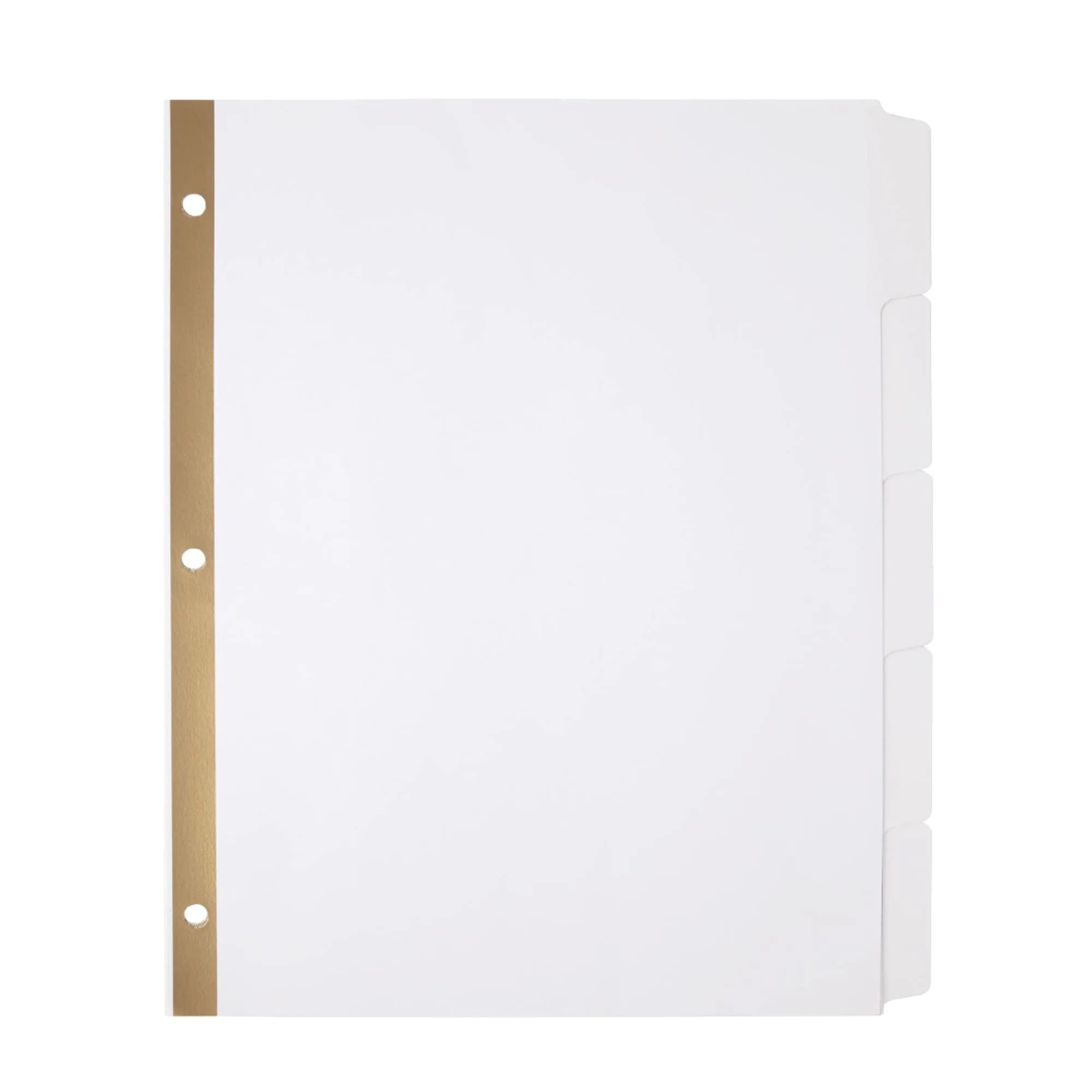 Office Depot Erasable Big Tab Dividers, 5-Tab, White, Pack of 2 Sets