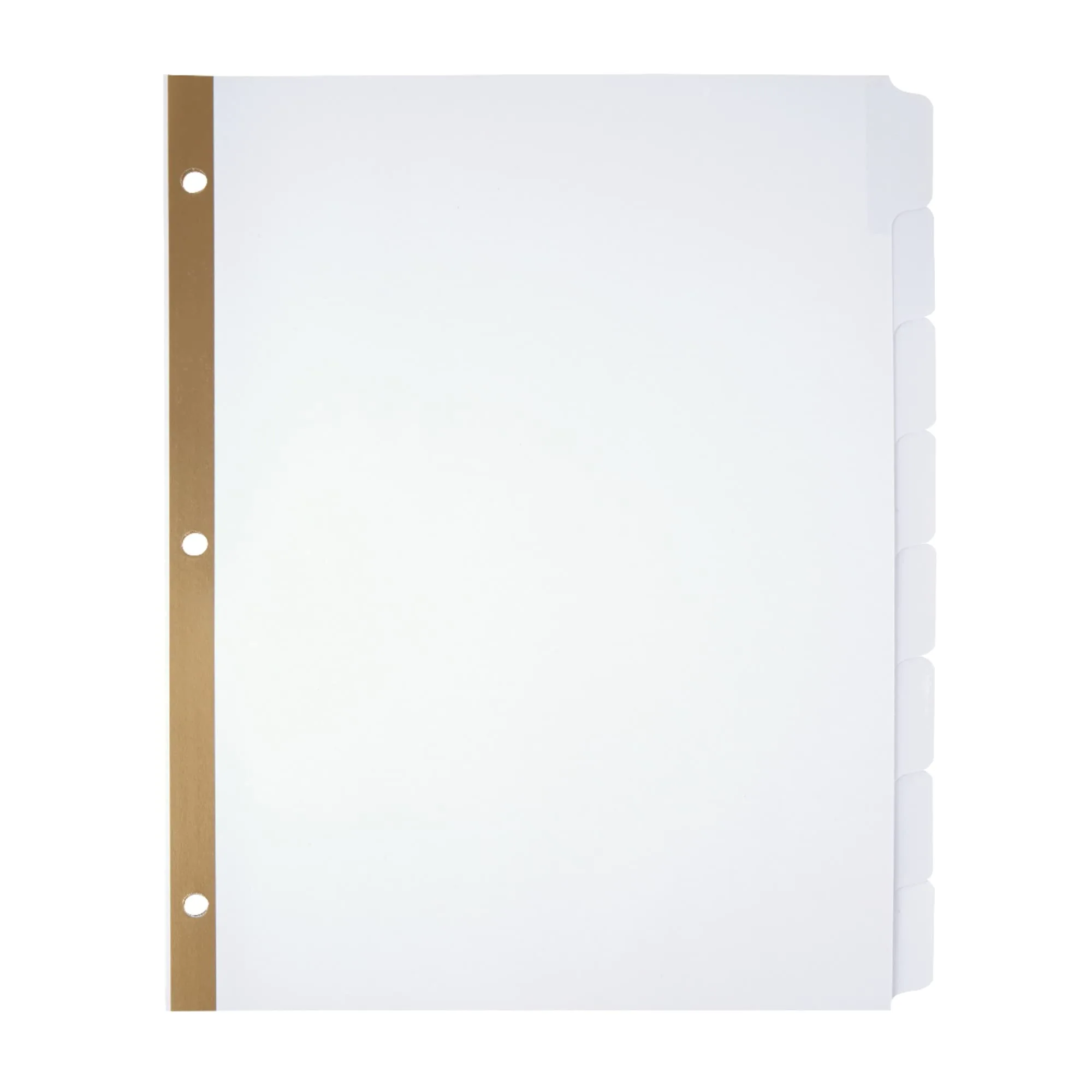 Office Depot Brand Erasable Big Tab Dividers, 8-Tab, White, Pack Of 2 Sets